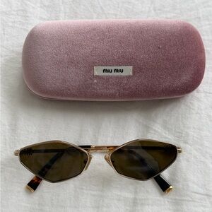 Miu Miu Sunglasses with Pink Velvet Case